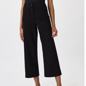 Quince Elegant Black Wide-Leg Trousers